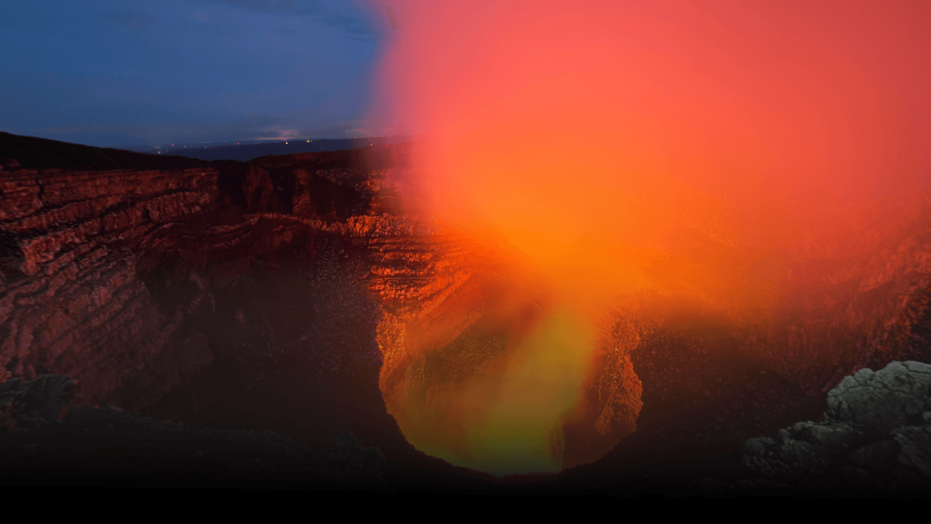 Masaya Volcano crater night tour Nicaragua