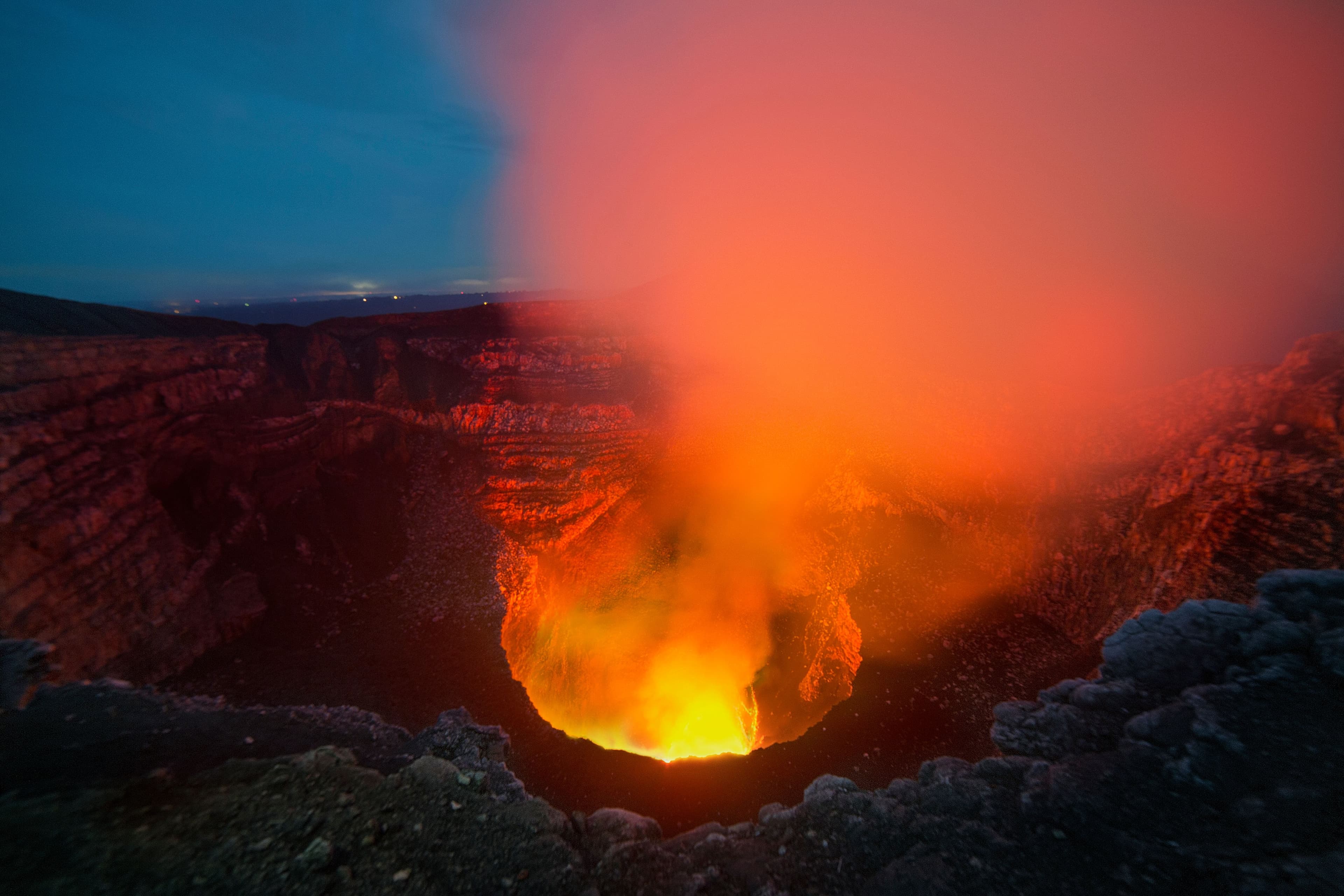 Masaya Volcano By Night